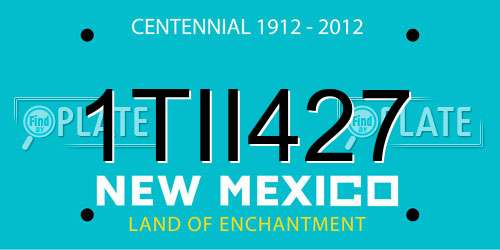 1TII427 New Mexico License Plate