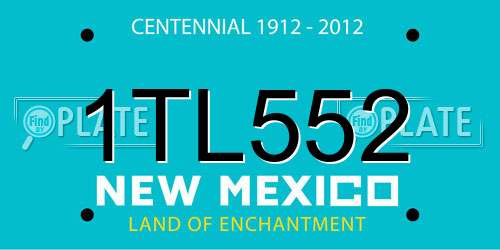 1TL552 New Mexico License Plate