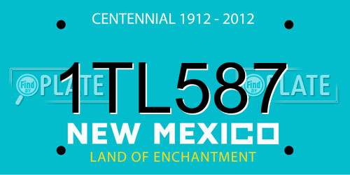 1TL587 New Mexico License Plate