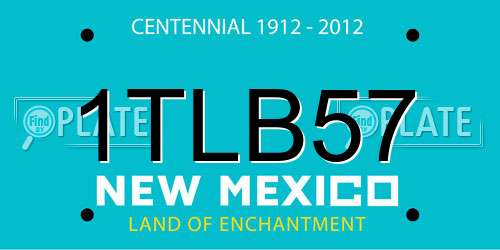 1TLB57 New Mexico License Plate