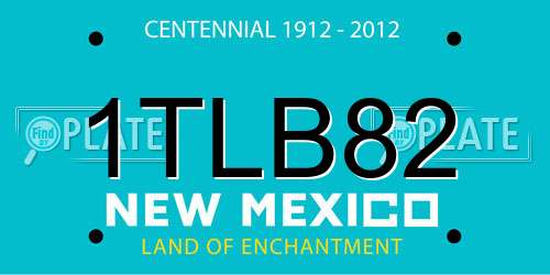 1TLB82 New Mexico License Plate