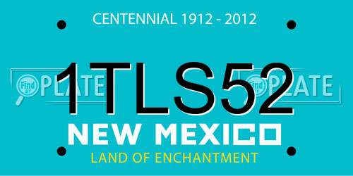 1TLS52 New Mexico License Plate