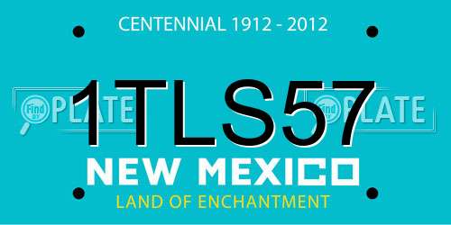 1TLS57 New Mexico License Plate