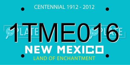 1TME016 New Mexico License Plate