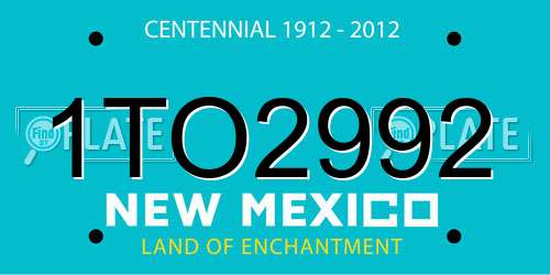 1TO2992 New Mexico License Plate