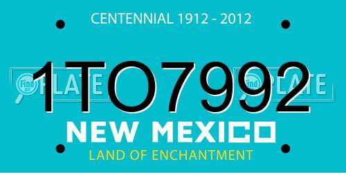 1TO7992 New Mexico License Plate
