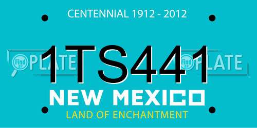 1TS441 New Mexico License Plate