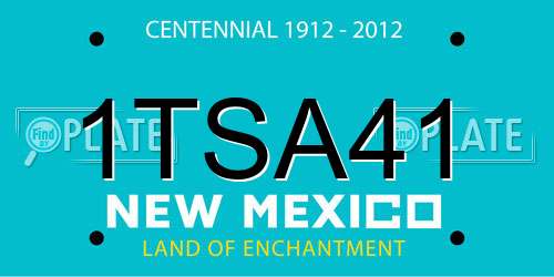 1TSA41 New Mexico License Plate