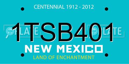 1TSB401 New Mexico License Plate