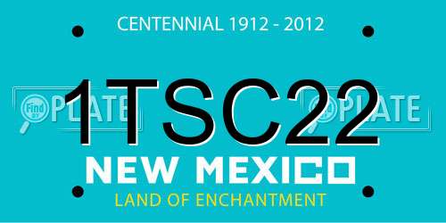1TSC22 New Mexico License Plate