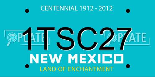 1TSC27 New Mexico License Plate