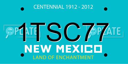 1TSC77 New Mexico License Plate