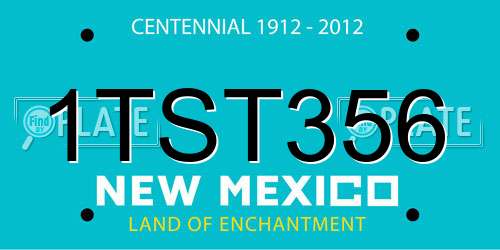 1TST356 New Mexico License Plate
