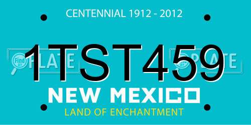 1TST459 New Mexico License Plate