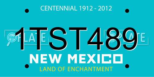 1TST489 New Mexico License Plate