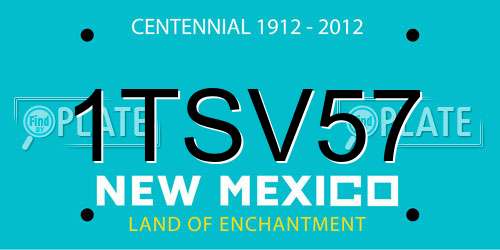1TSV57 New Mexico License Plate