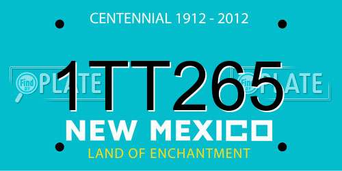 1TT265 New Mexico License Plate