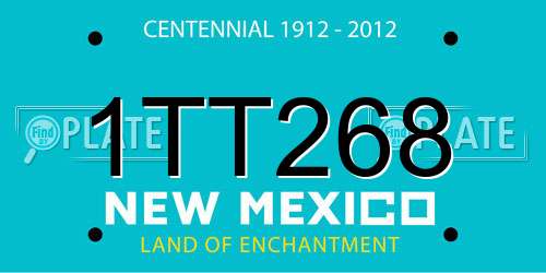 1TT268 New Mexico License Plate