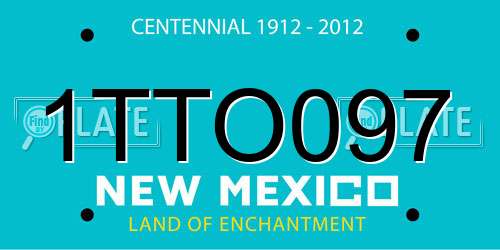 1TTO097 New Mexico License Plate