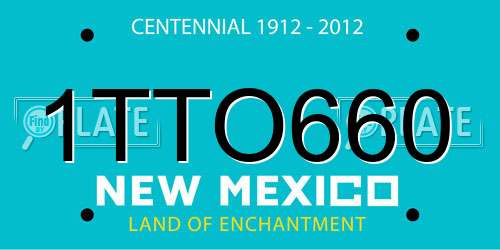 1TTO660 New Mexico License Plate