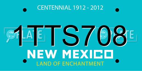 1TTS708 New Mexico License Plate