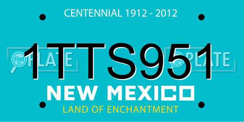 1TTS951 New Mexico License Plate