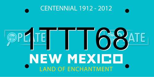 1TTT68 New Mexico License Plate