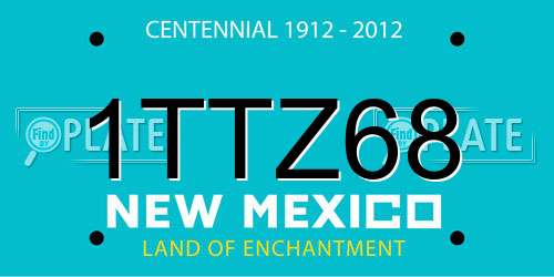 1TTZ68 New Mexico License Plate