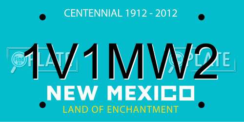 1V1MW2 New Mexico License Plate