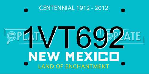 1VT692 New Mexico License Plate