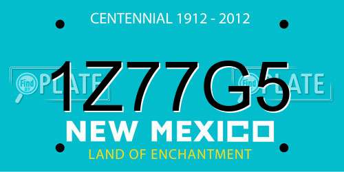 1Z77G5 New Mexico License Plate