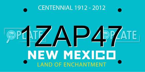 1ZAP47 New Mexico License Plate
