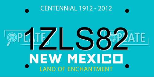 1ZLS82 New Mexico License Plate