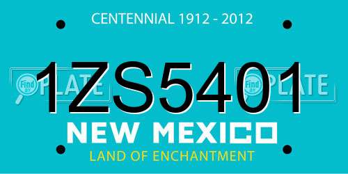 1ZS5401 New Mexico License Plate