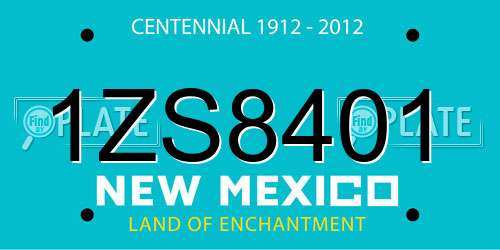 1ZS8401 New Mexico License Plate