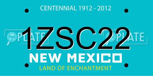 1ZSC22 New Mexico License Plate