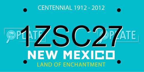 1ZSC27 New Mexico License Plate