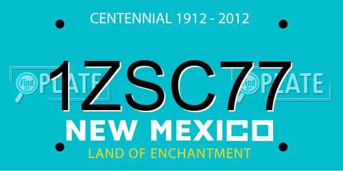 1ZSC77 New Mexico License Plate