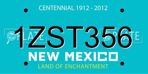 1ZST356 New Mexico License Plate