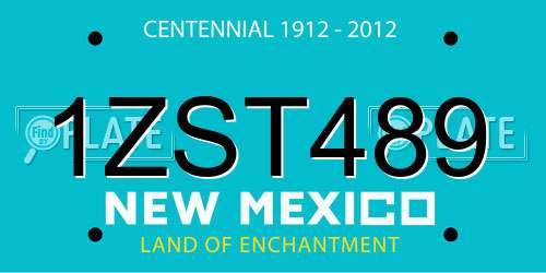 1ZST489 New Mexico License Plate