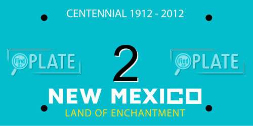 2 New Mexico License Plate