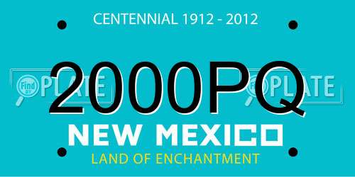 2000PQ New Mexico License Plate