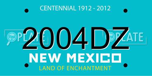 2004DZ New Mexico License Plate