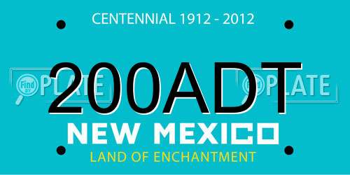 200ADT New Mexico License Plate