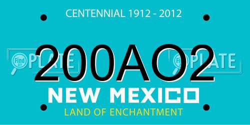 200AO2 New Mexico License Plate
