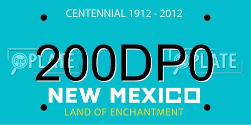 200DP0 New Mexico License Plate