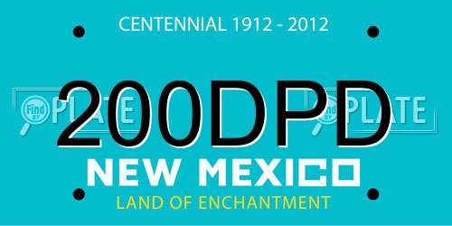 200DPD New Mexico License Plate