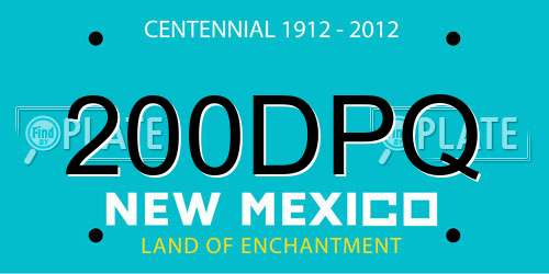 200DPQ New Mexico License Plate