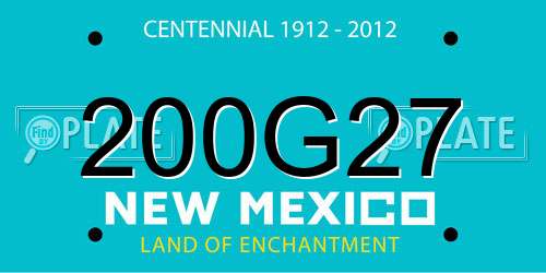 200G27 New Mexico License Plate