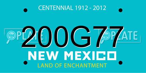 200G77 New Mexico License Plate